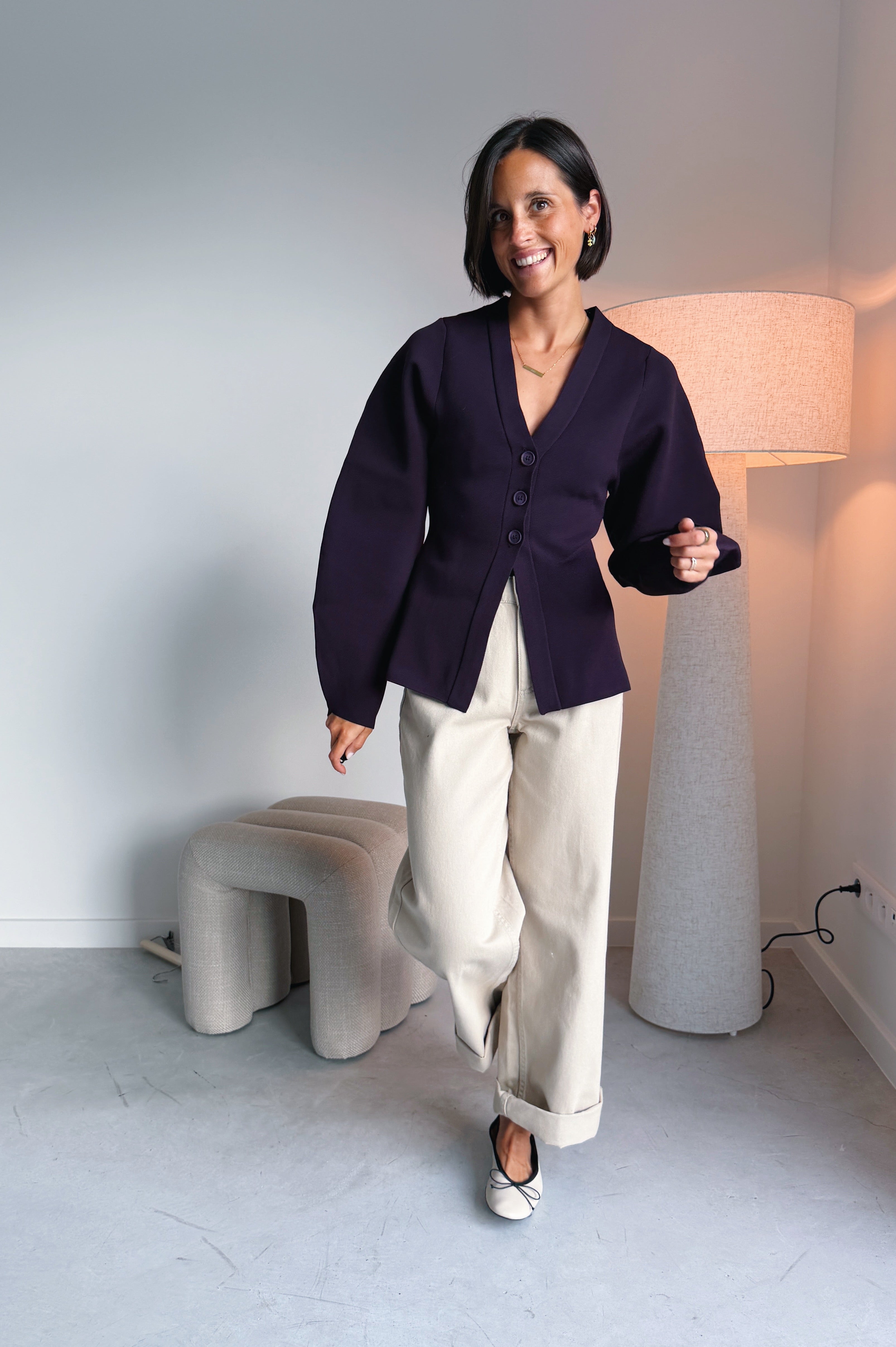 Kendal Cardigan - Plum Perfect