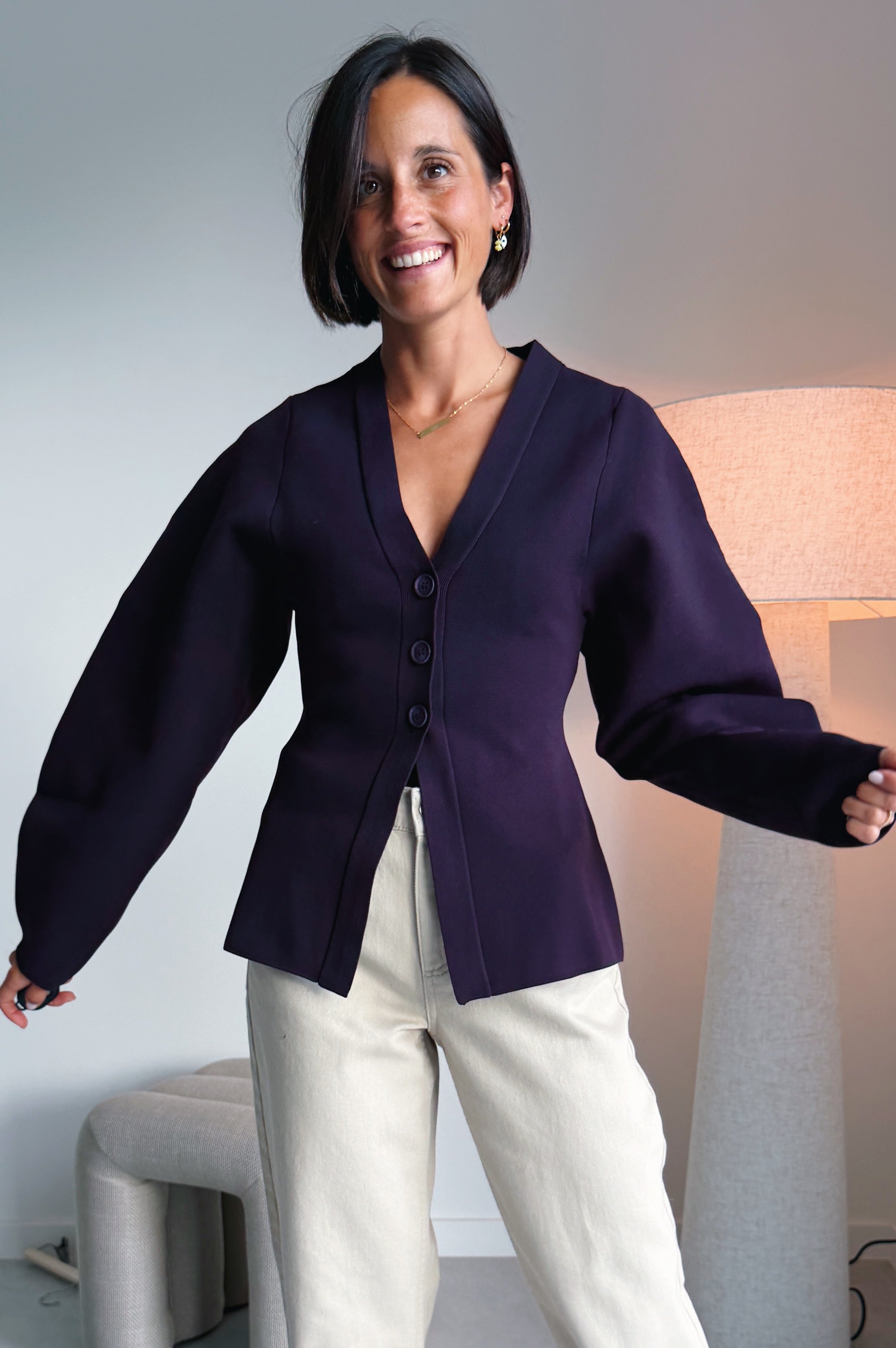 Kendal Cardigan - Plum Perfect