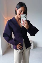 Kendal Cardigan - Plum Perfect