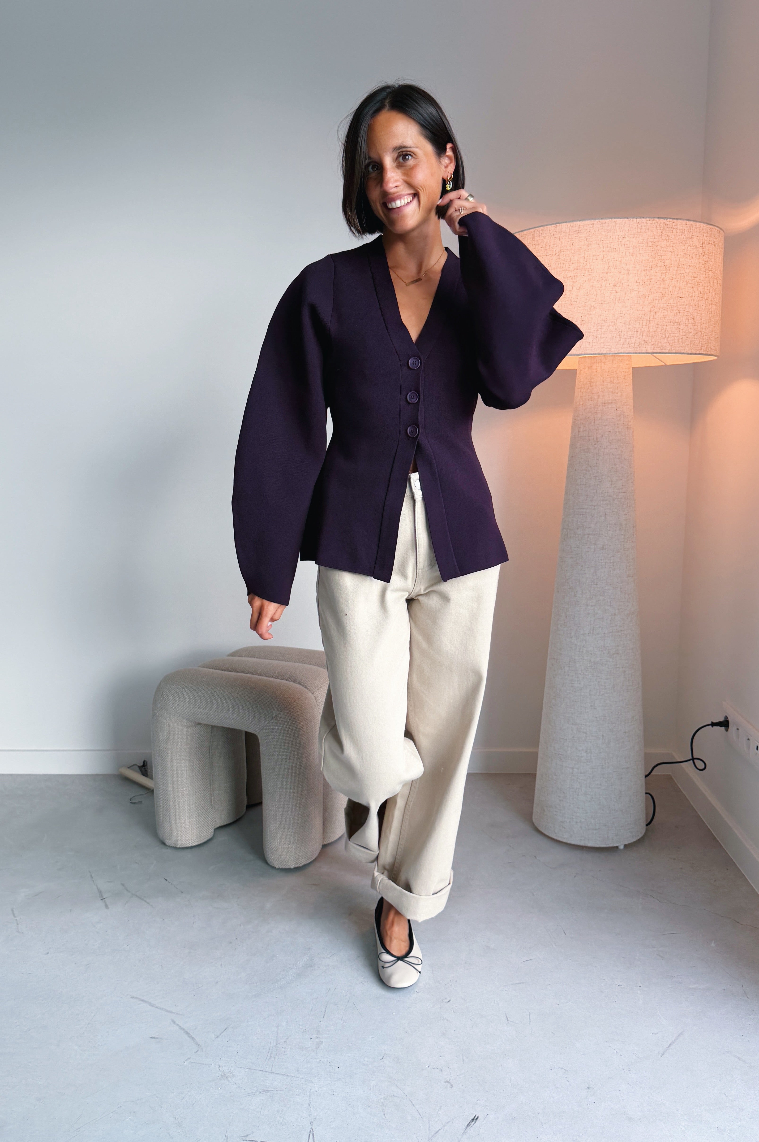 Kendal Cardigan - Plum Perfect