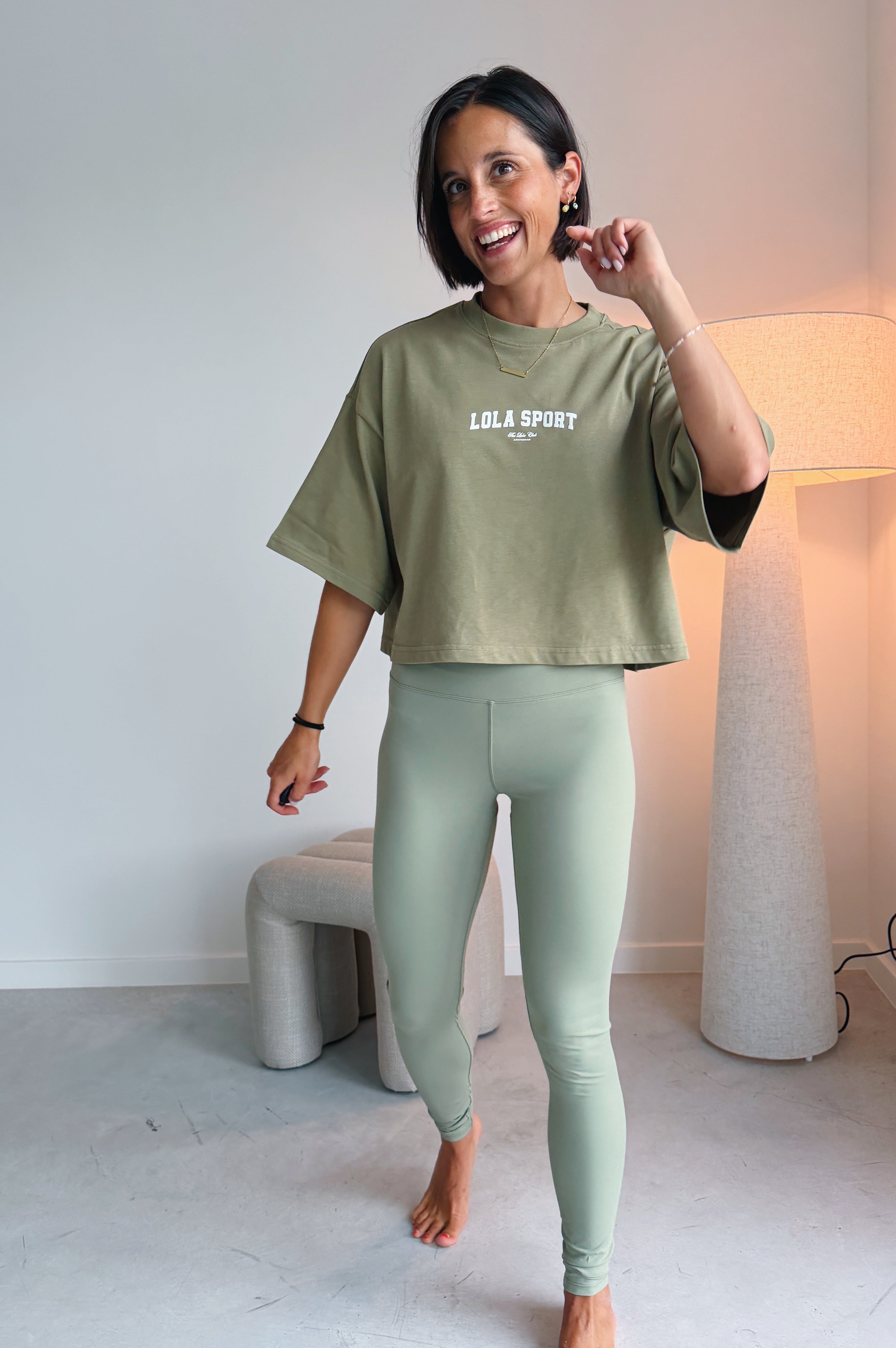 Bruna legging salie groen
