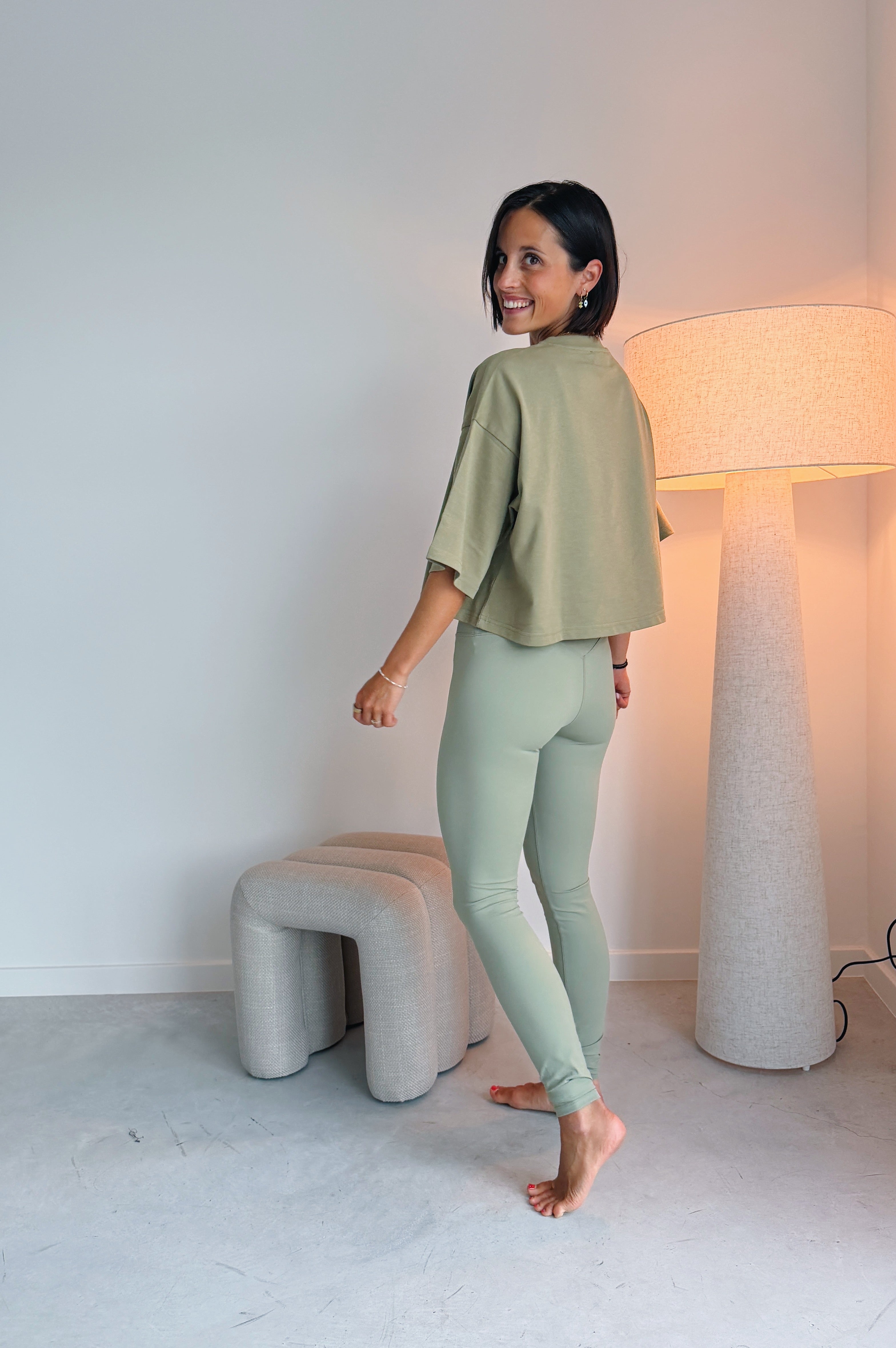 Bruna legging salie groen