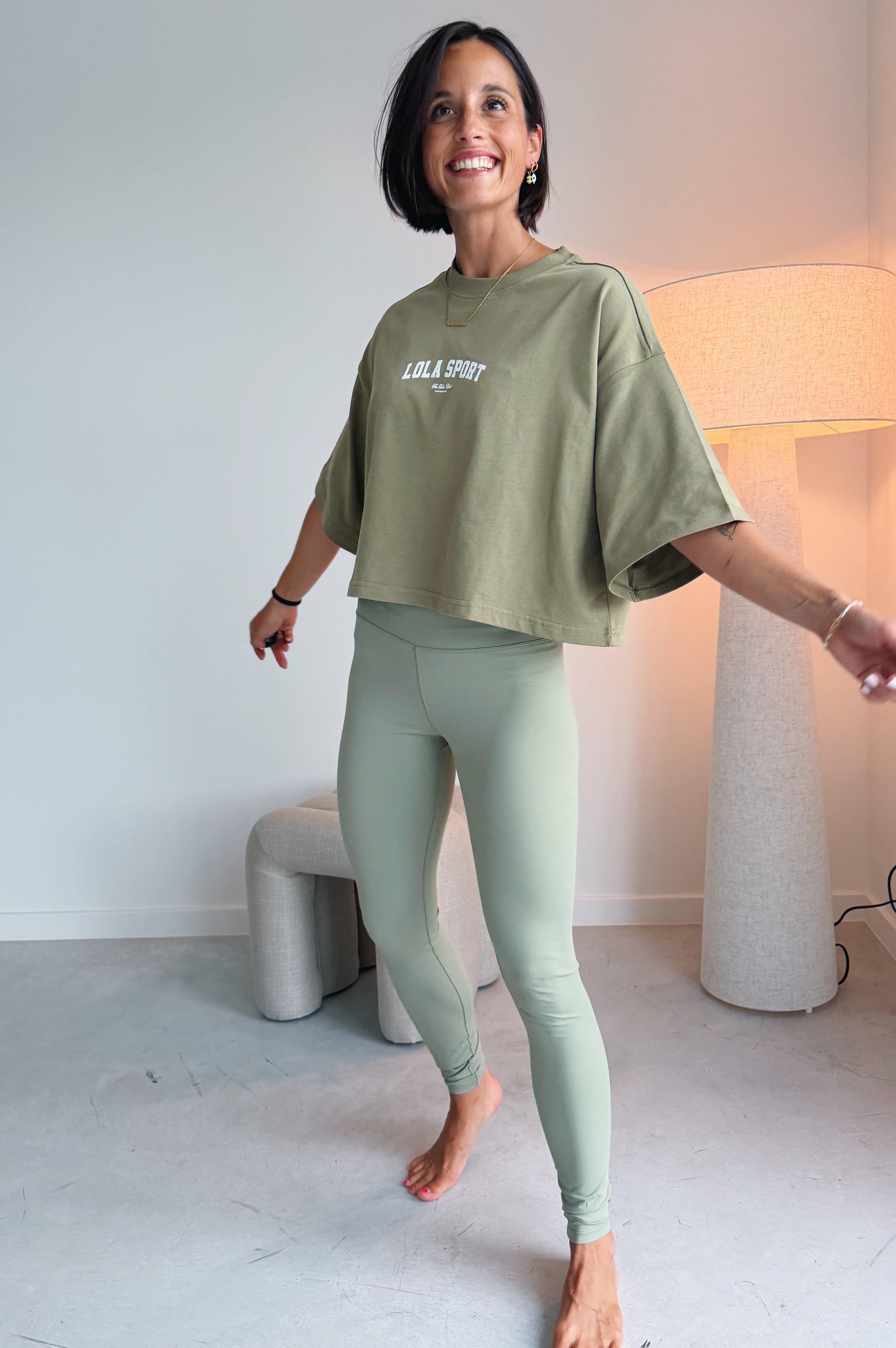 Bruna legging salie groen