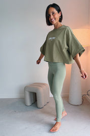 Bruna legging salie groen