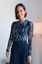 Iniko mesh top - Dark Blue