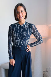 Iniko mesh top - Dark Blue