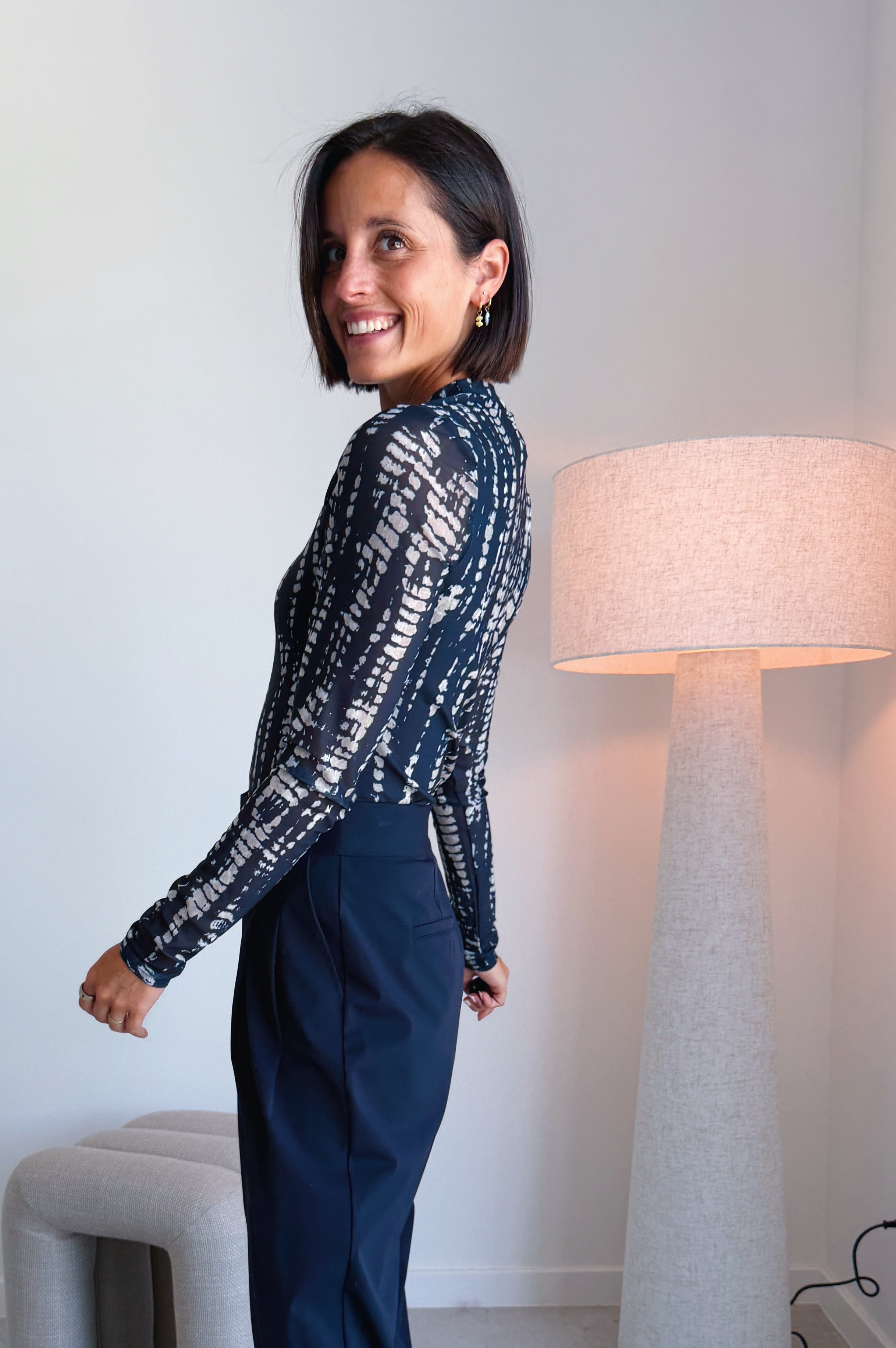 Iniko mesh top - Dark Blue