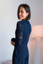 Irea top blauw