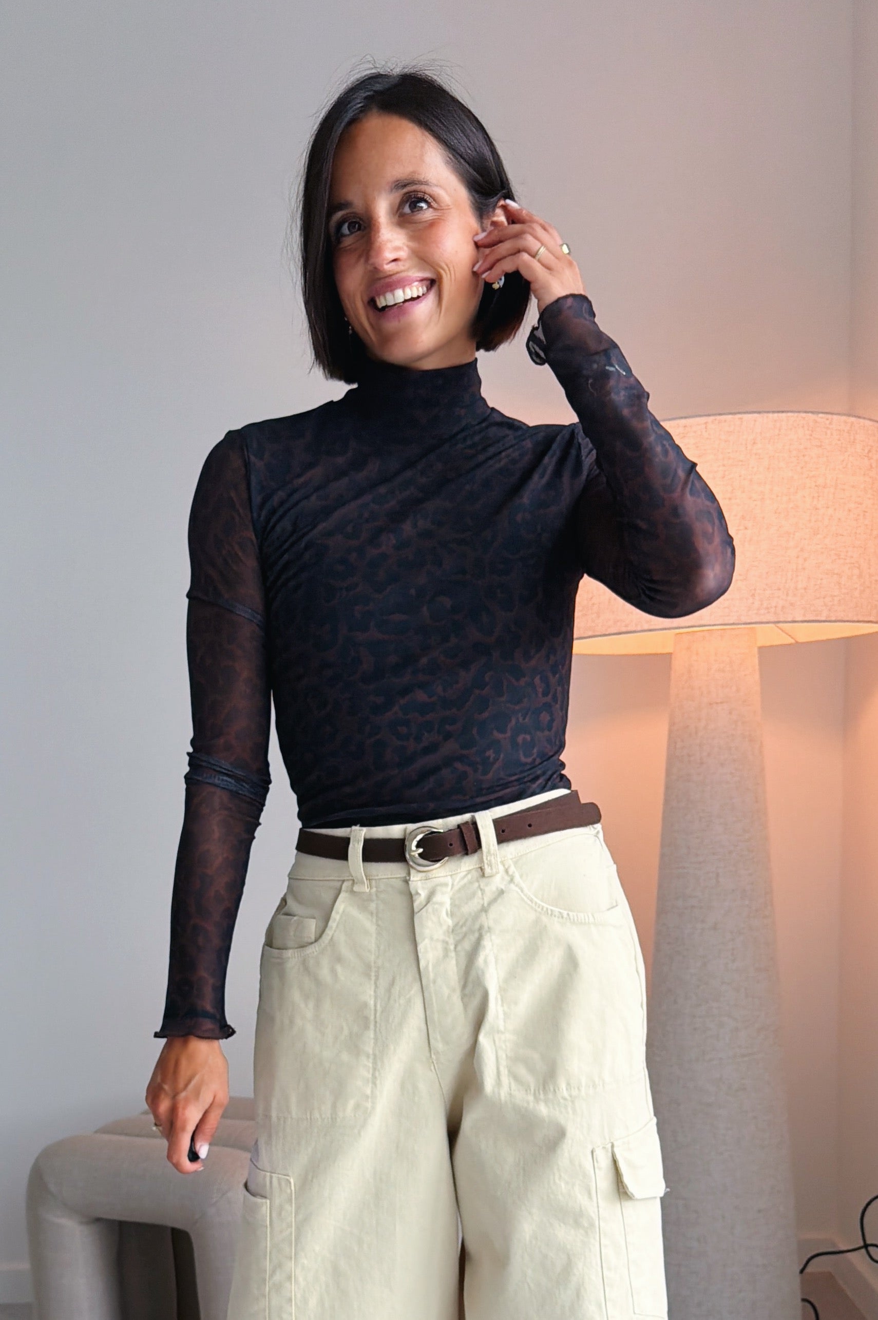 Neyo leopard mesh
