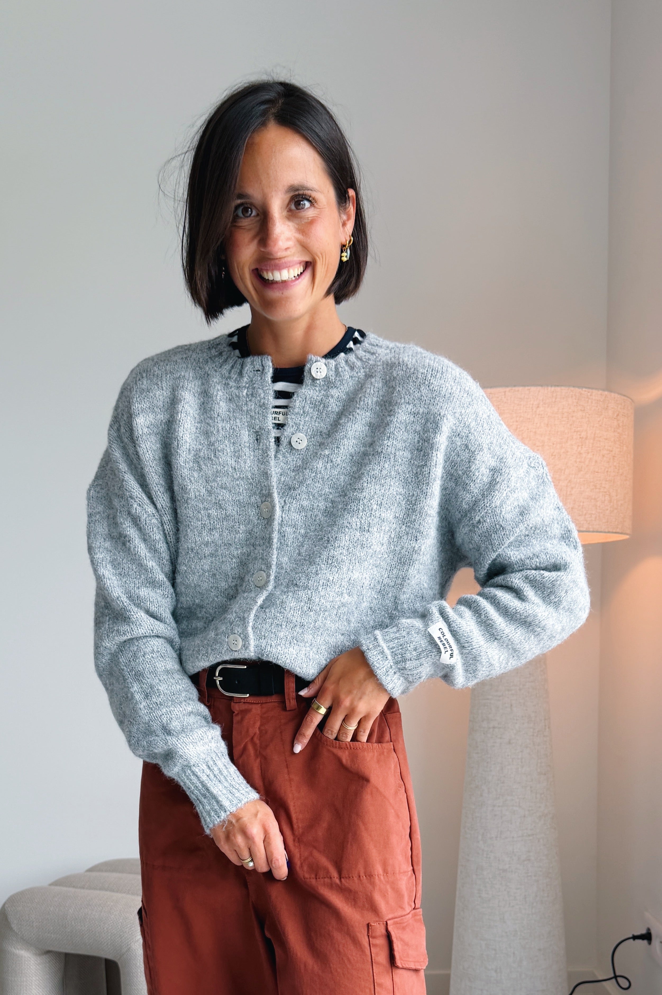 Yara gilet grijs