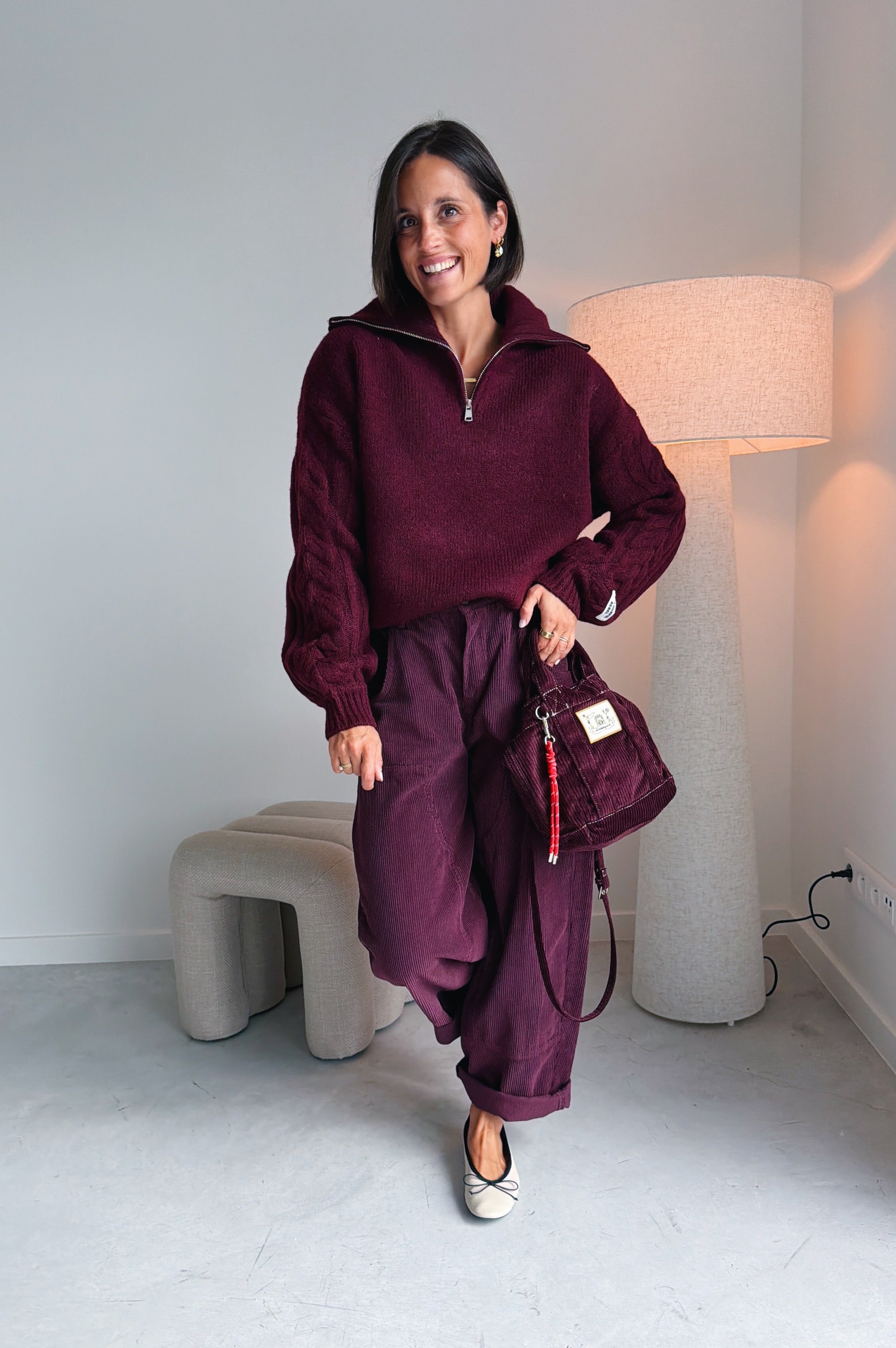 Nora broek bordeaux
