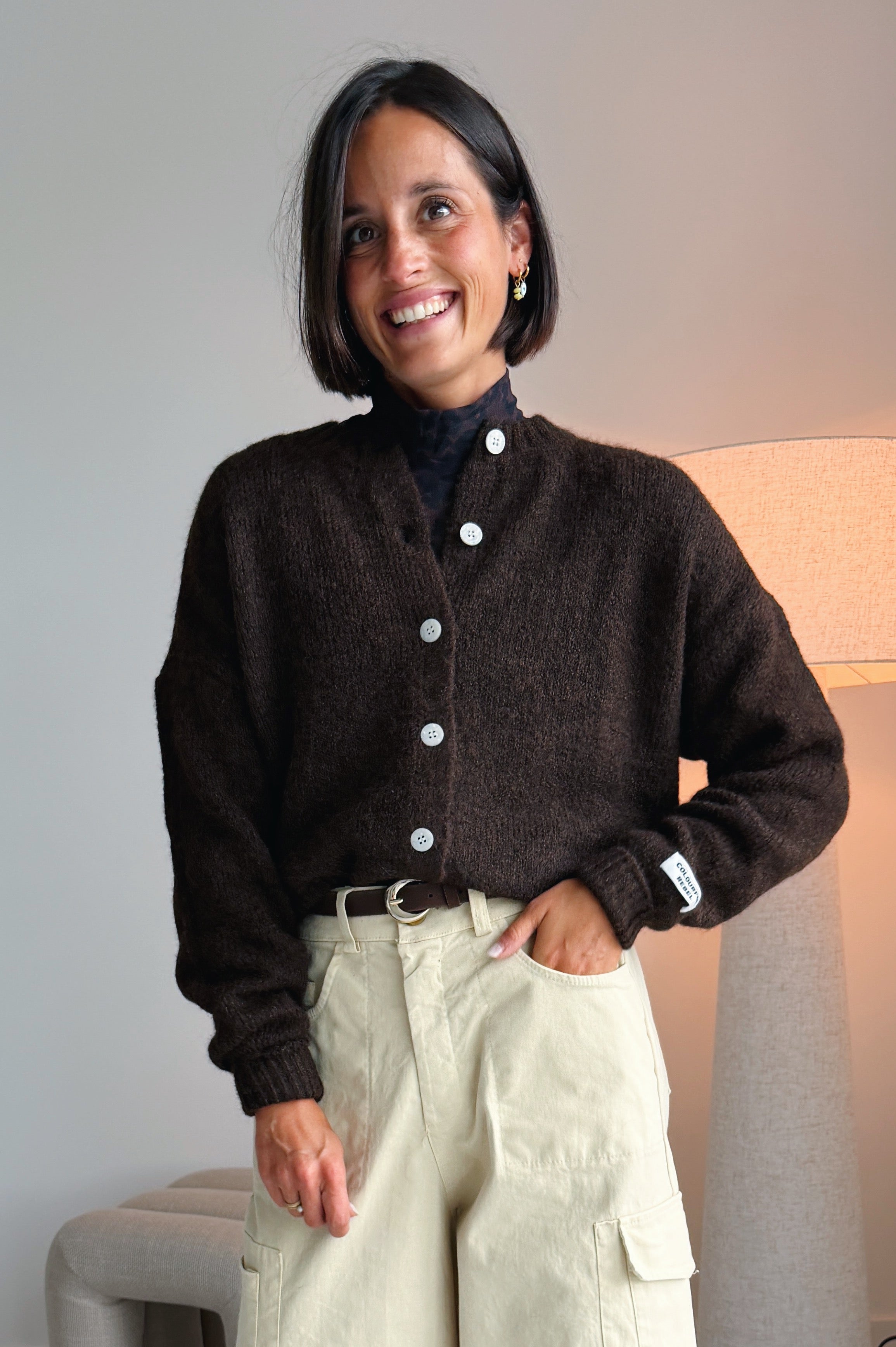 Yara gilet bruin