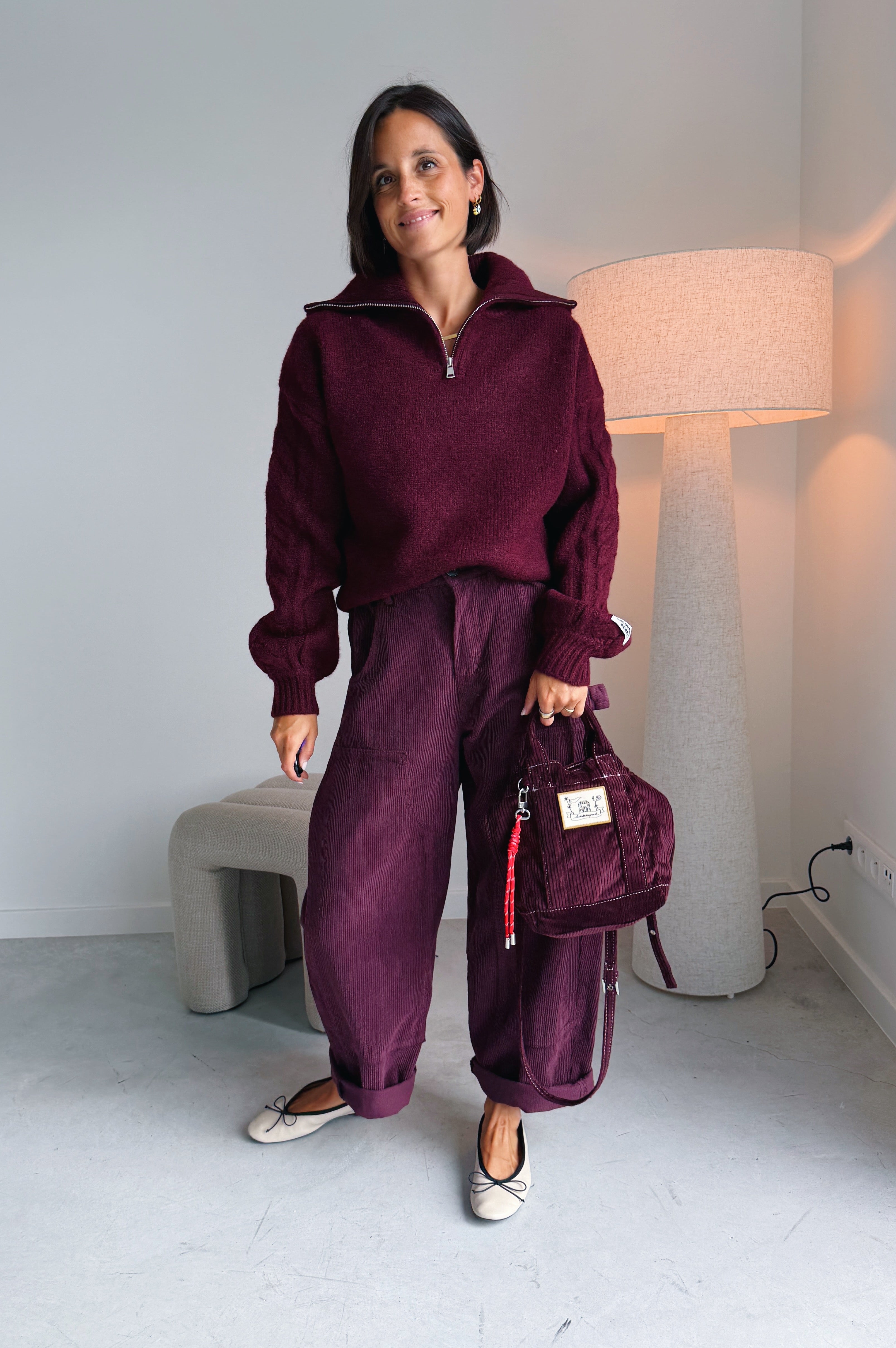 Nora broek bordeaux