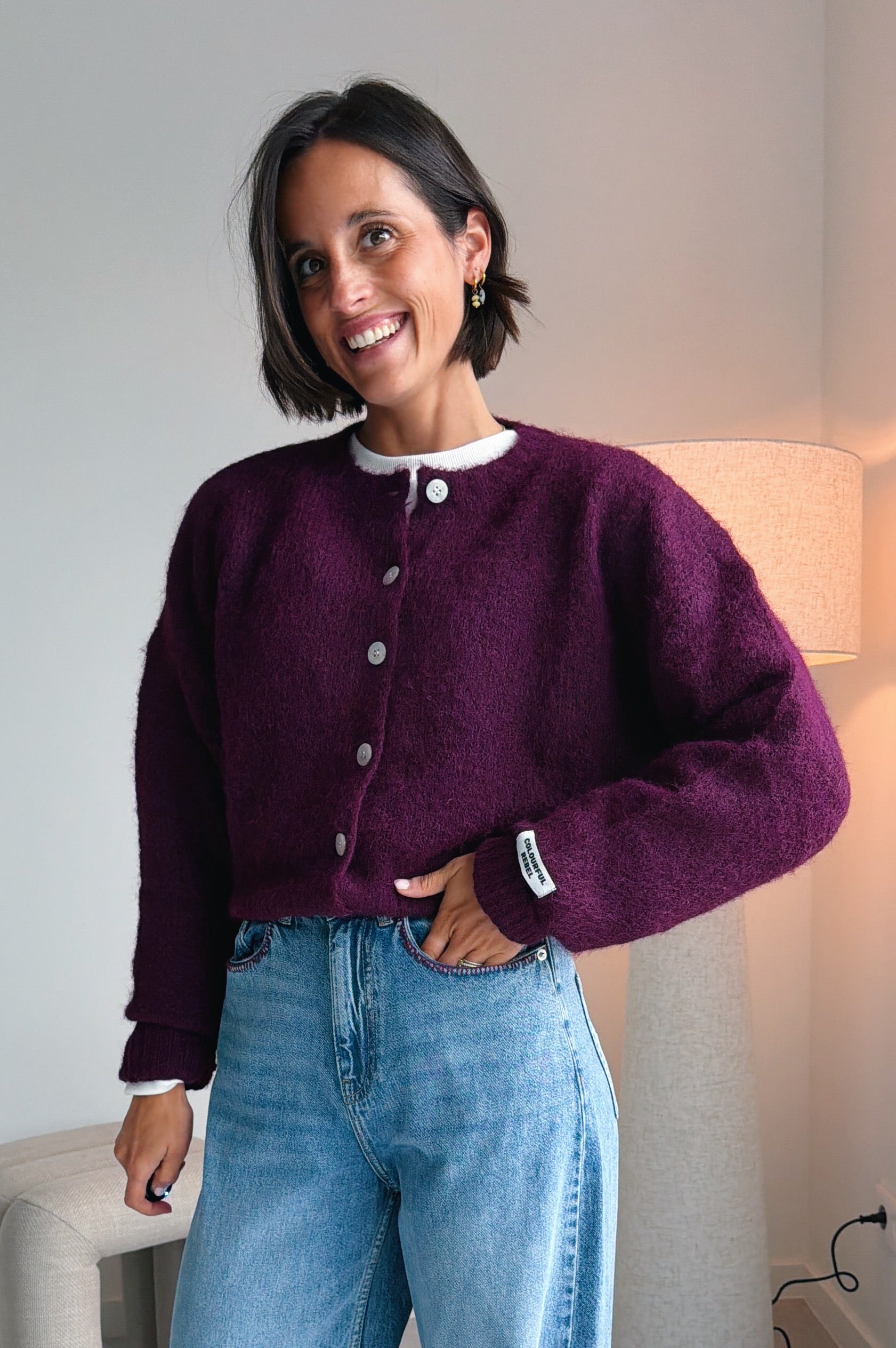 Yara gilet bordeaux