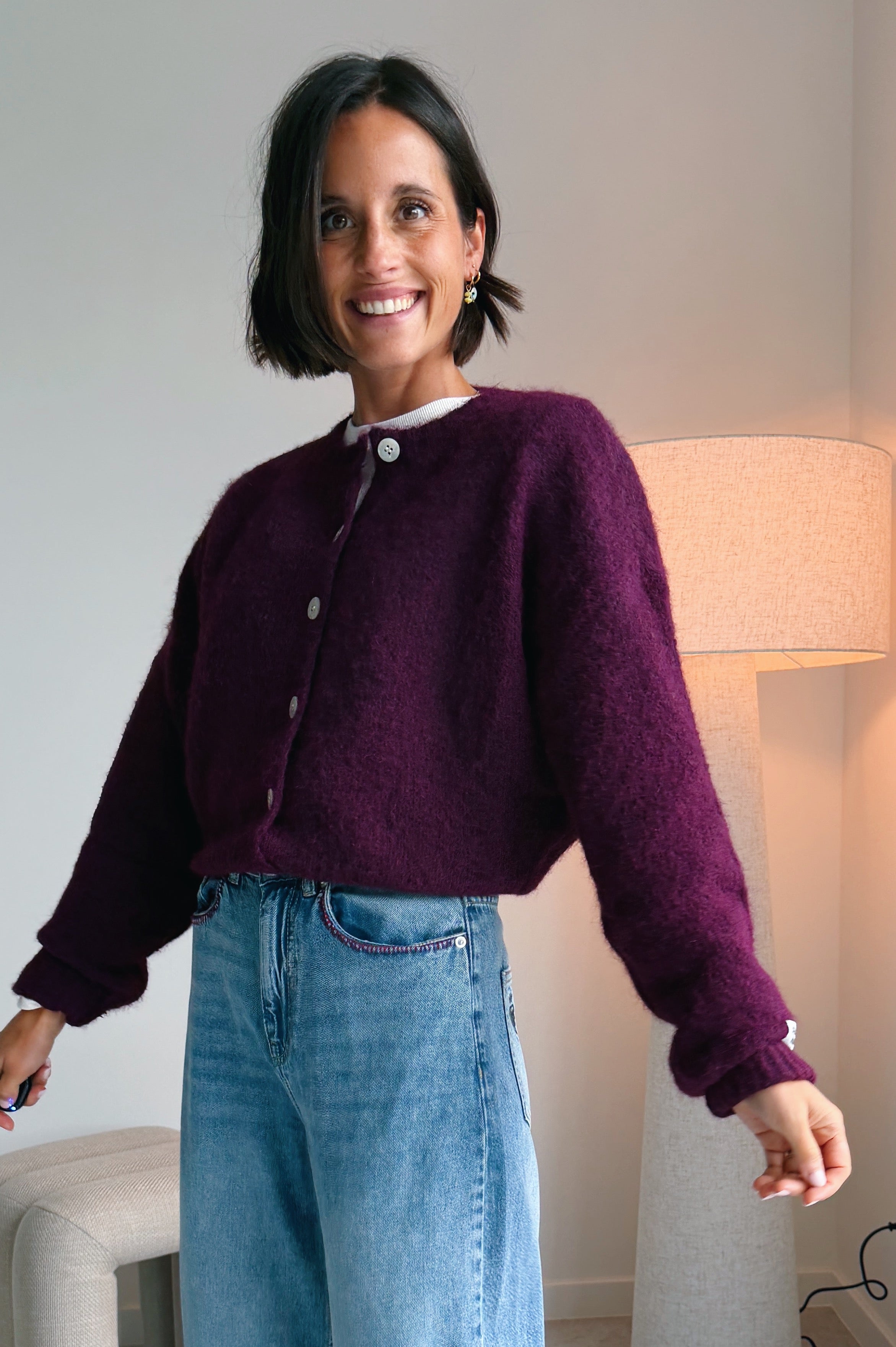 Yara gilet bordeaux