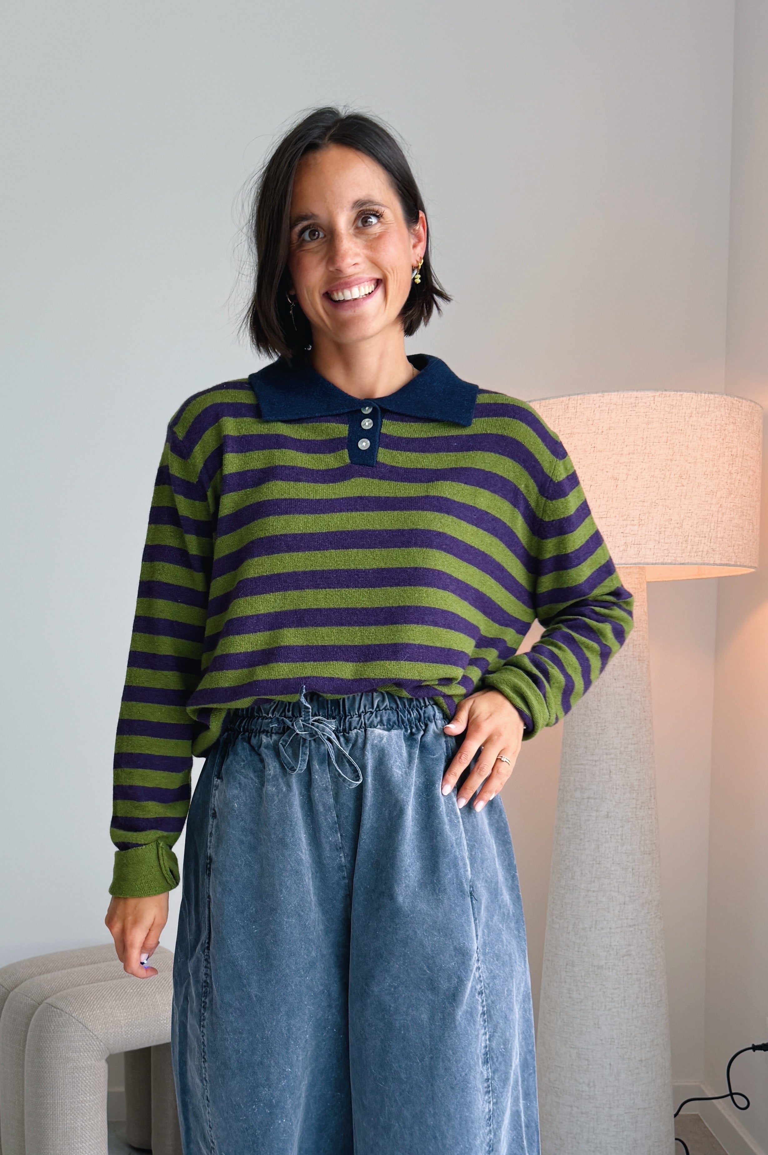 Robin polo paars groen