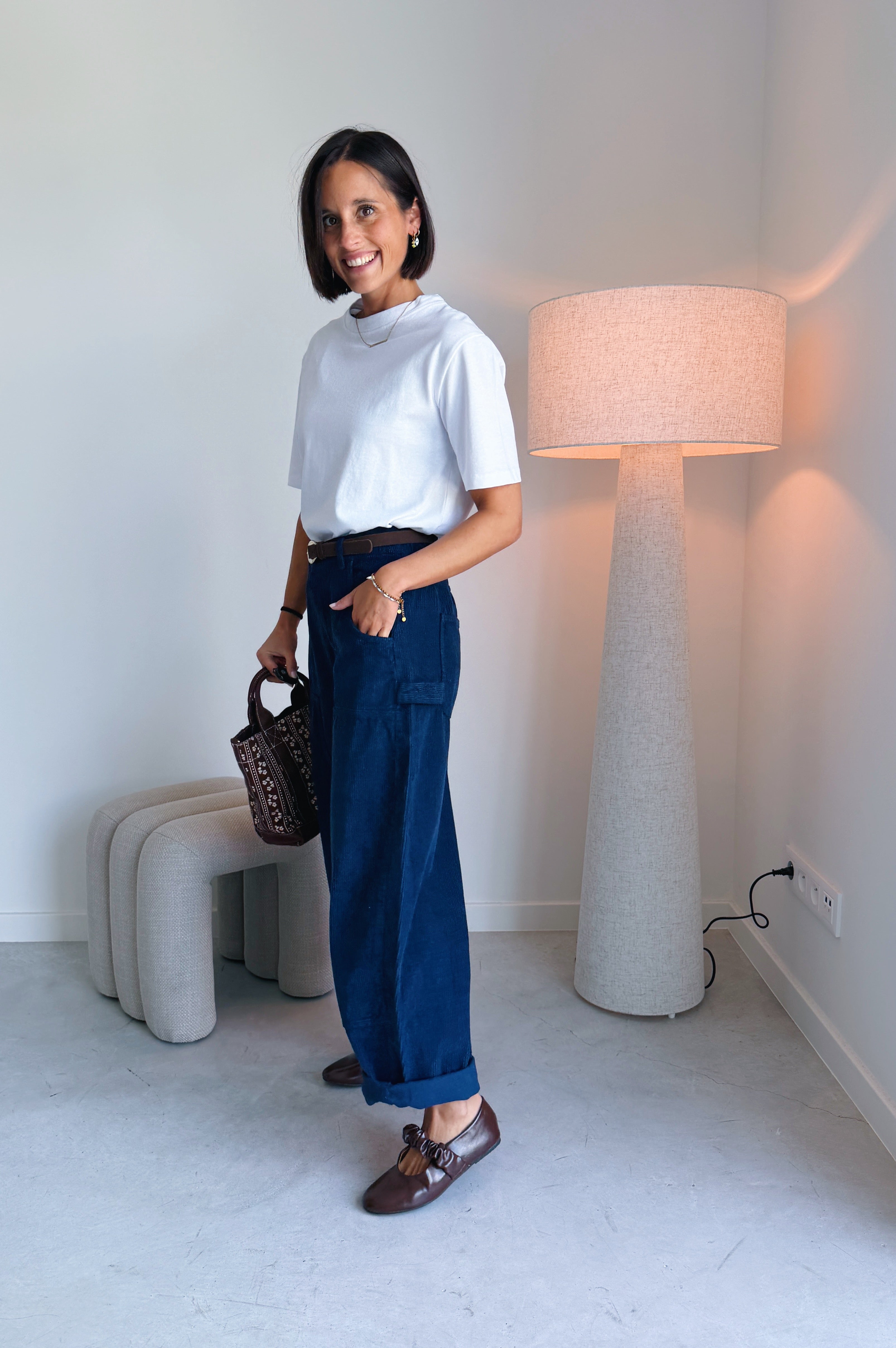 Nora broek marine