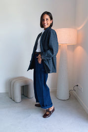 Nora broek marine