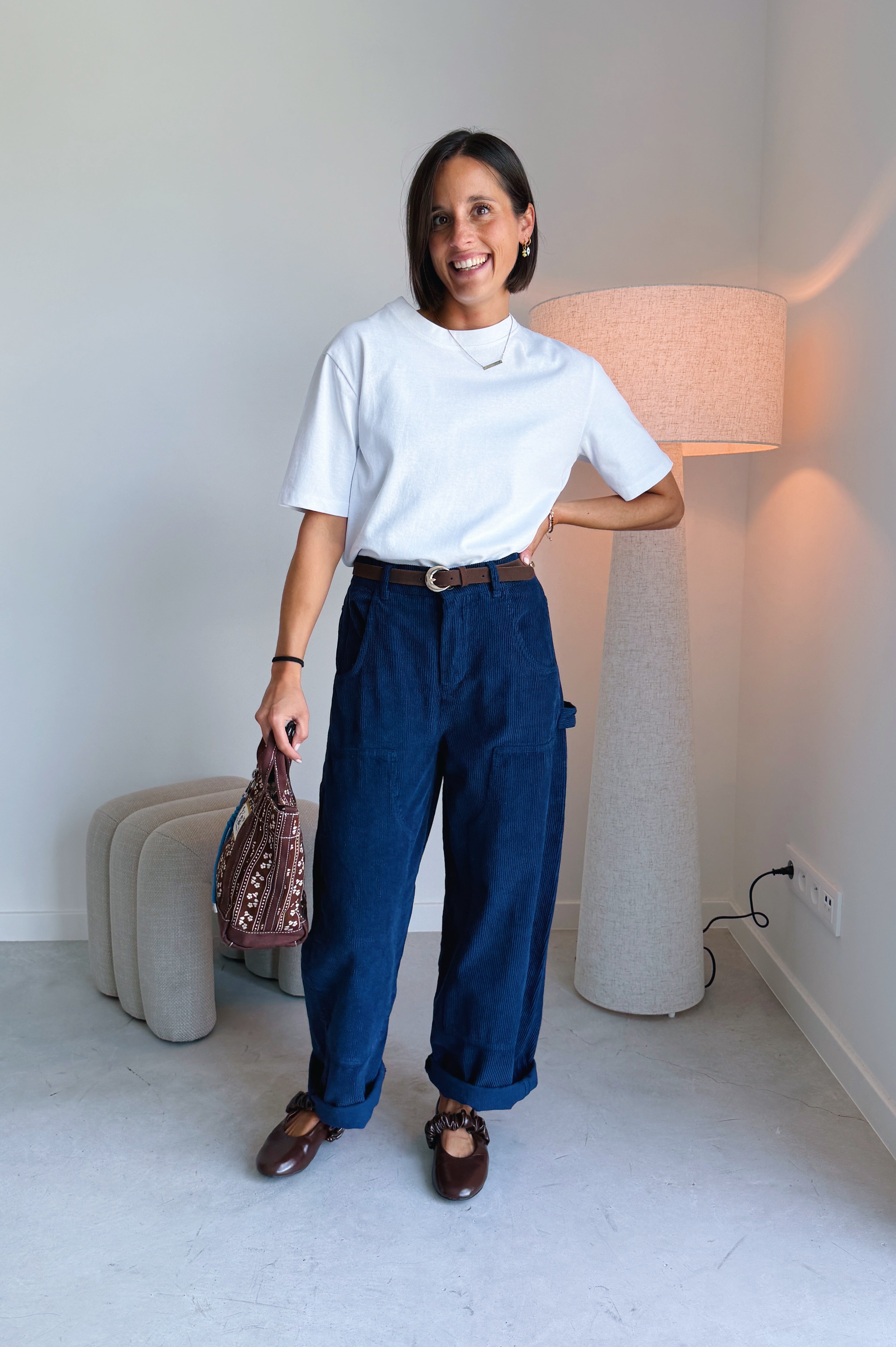 Nora broek marine