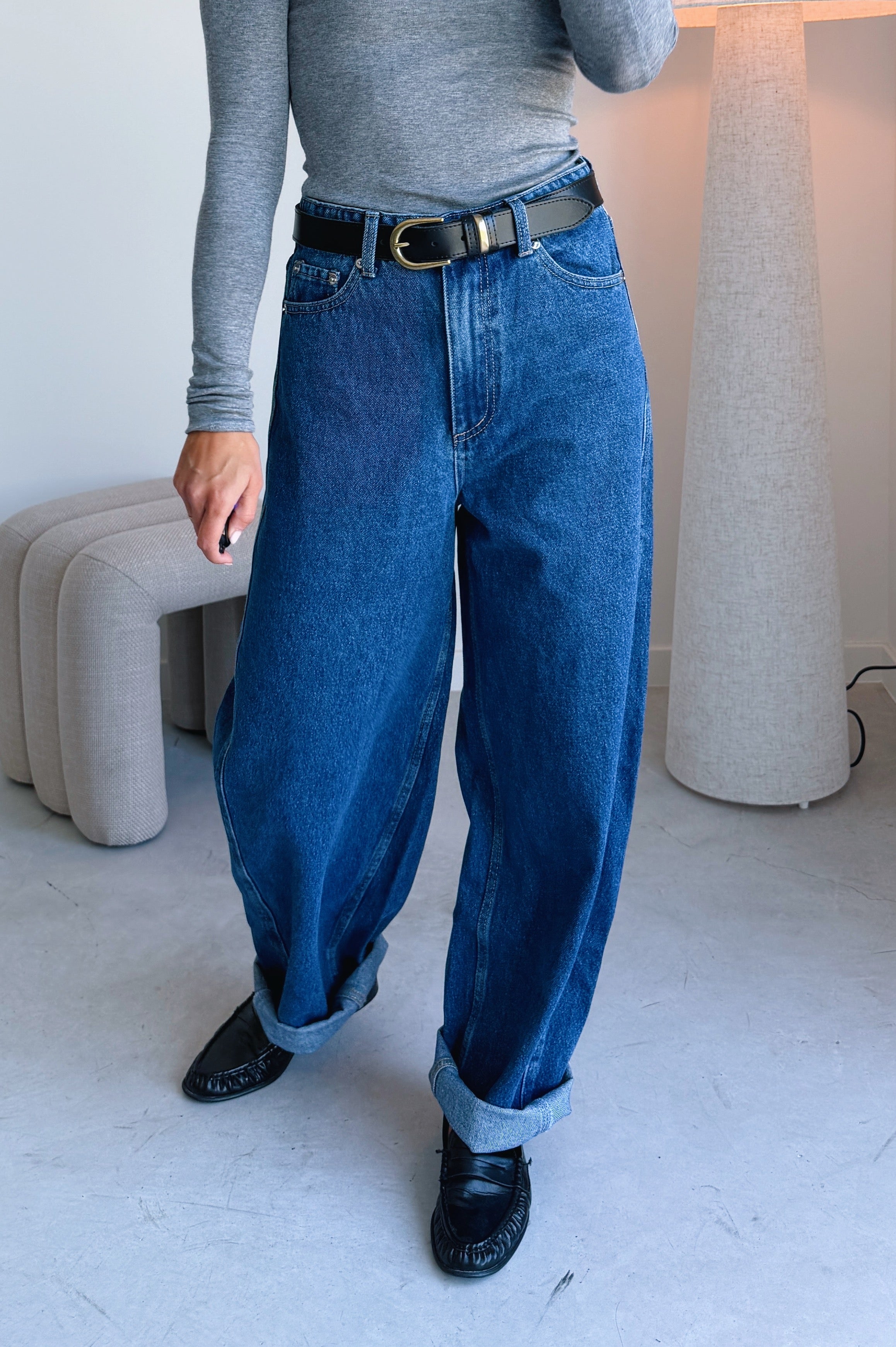 Camilla barrel jeans blauw