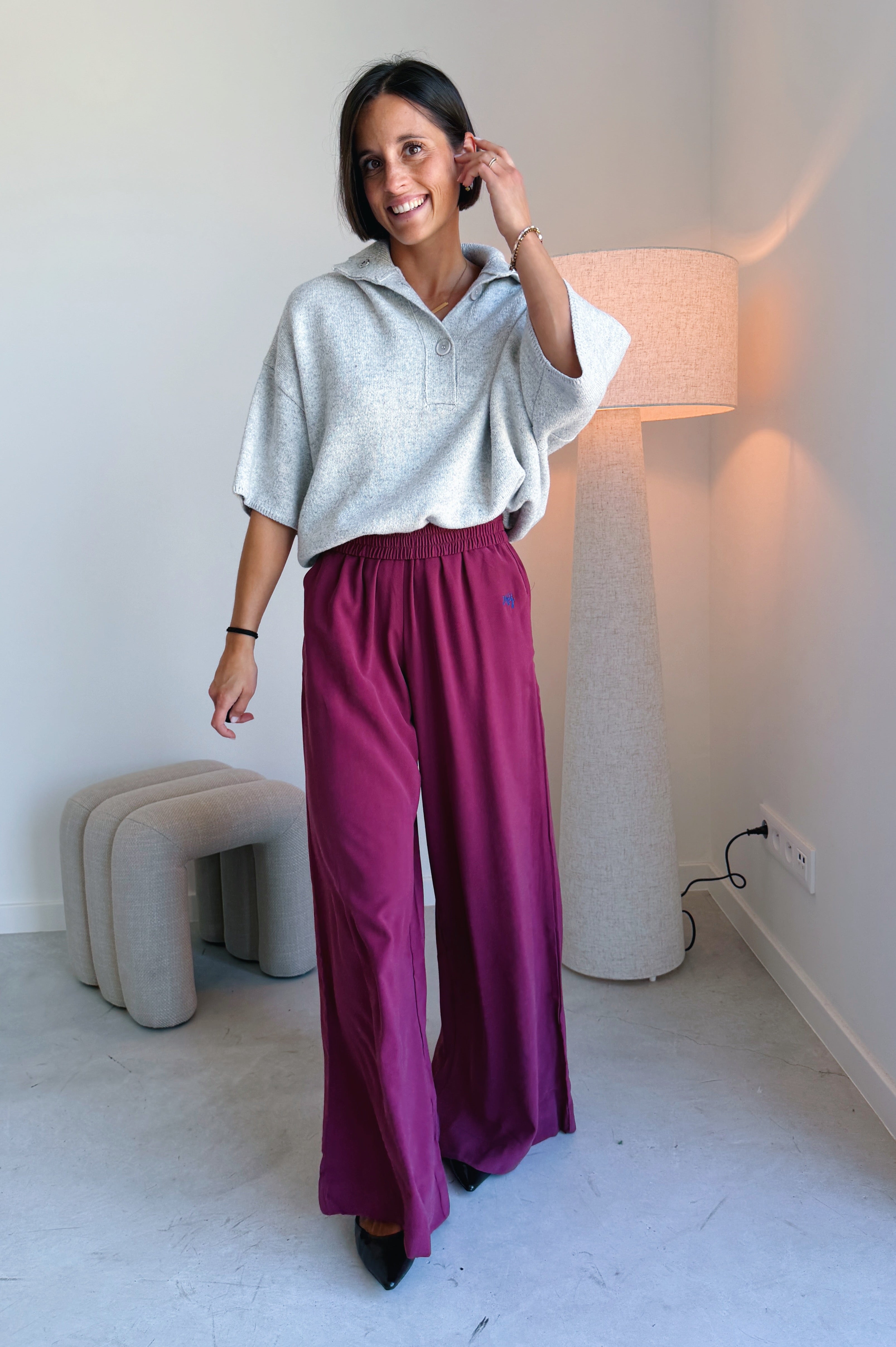 Meike broek framboos