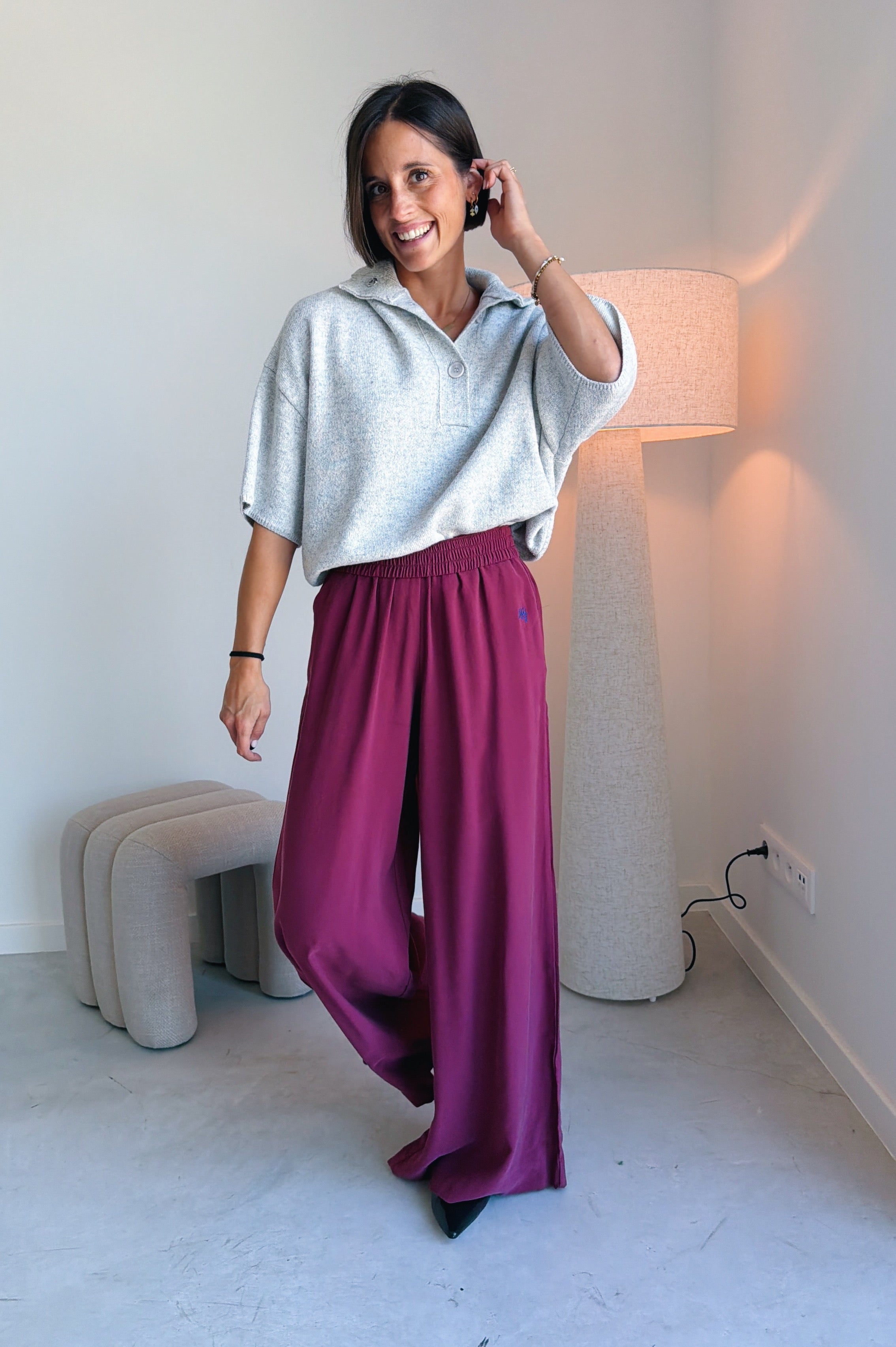 Meike broek framboos