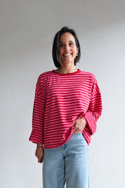 Liva longsleeve rood/roze