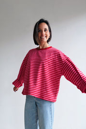 Liva longsleeve rood/roze