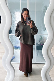 Ozanne sweater khaki bruin