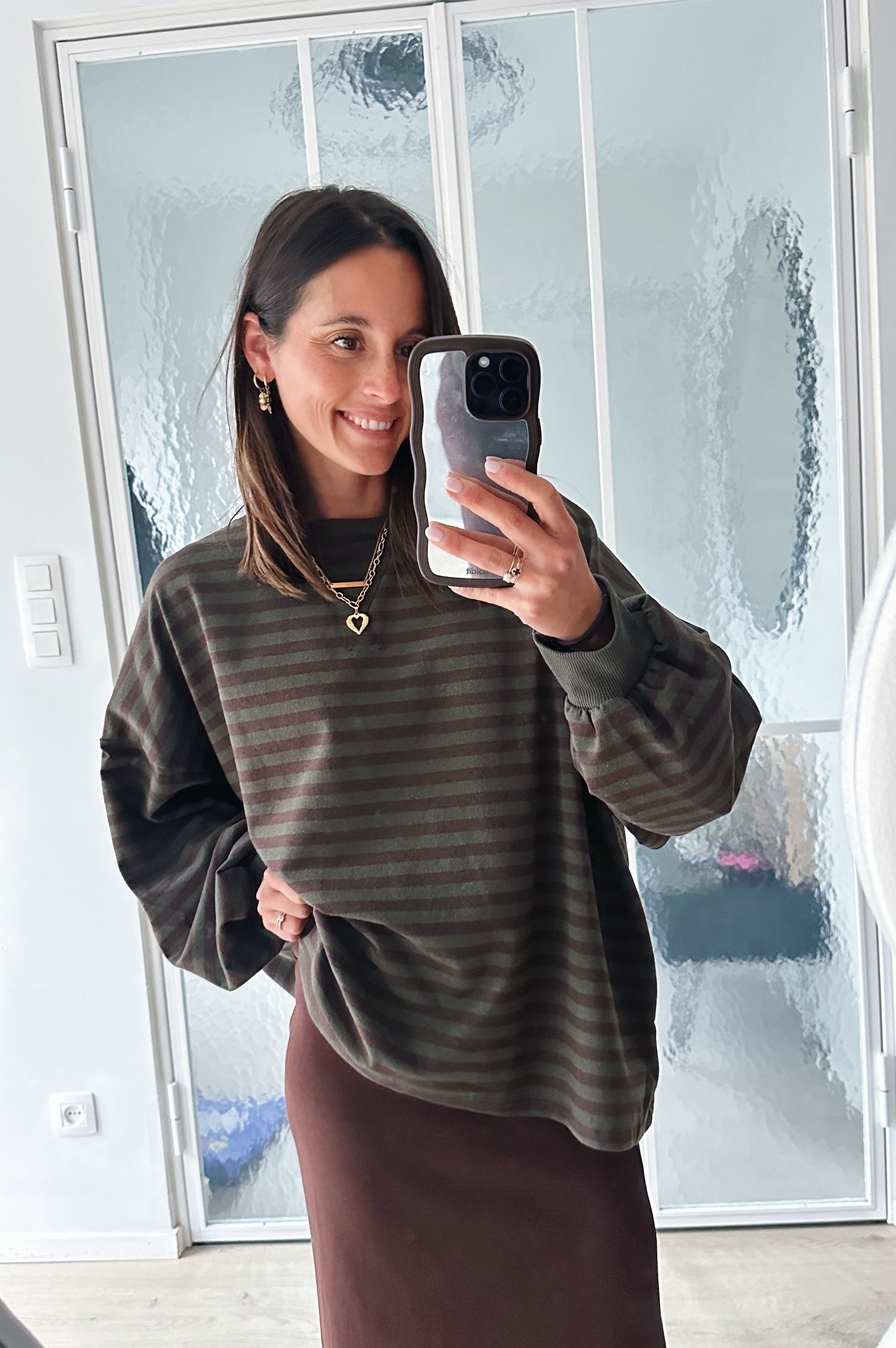 Ozanne sweater khaki bruin