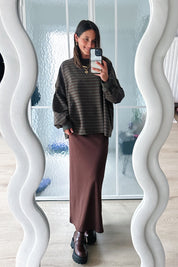 Ozanne sweater khaki bruin