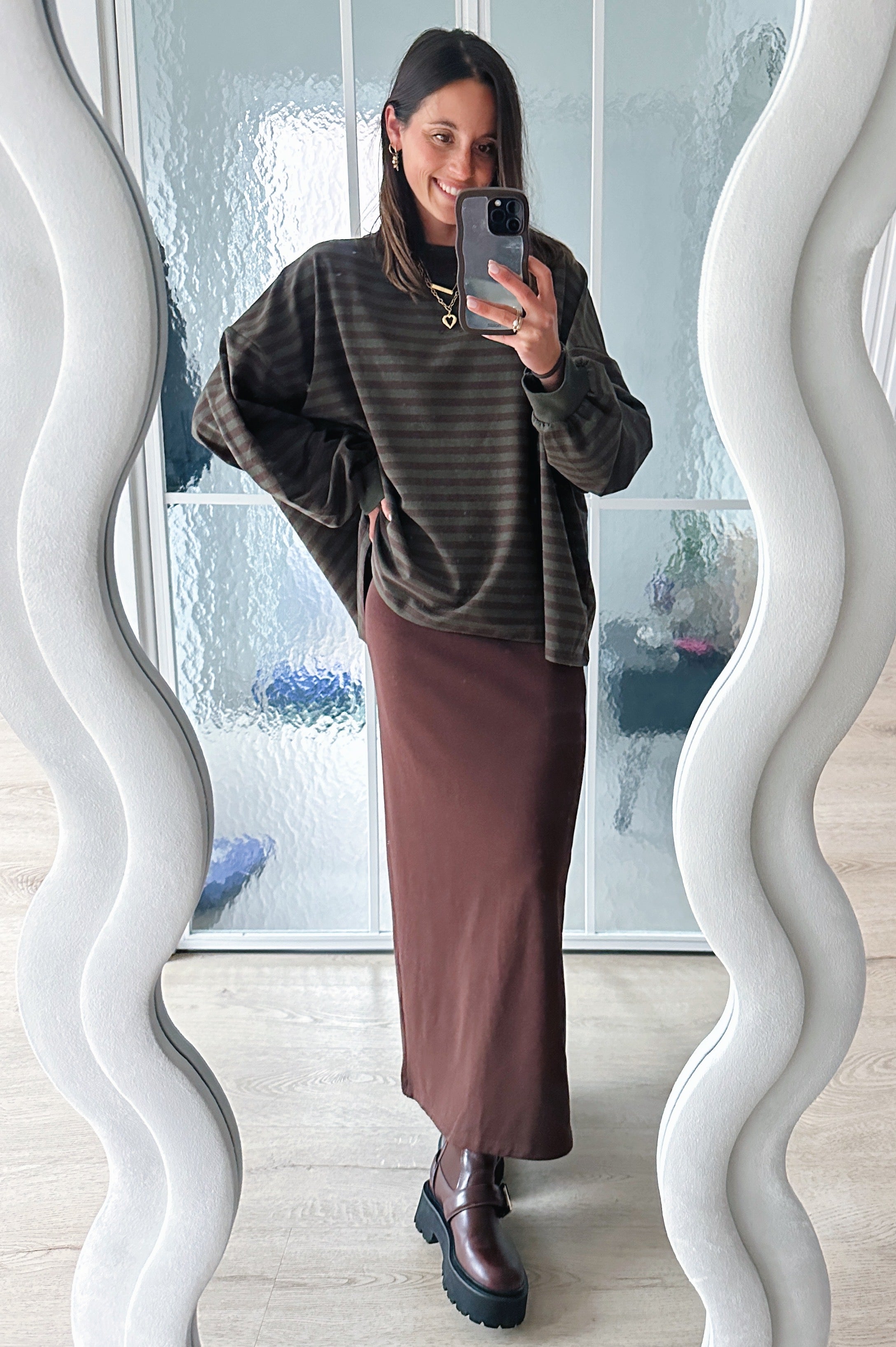 Ozanne sweater khaki bruin