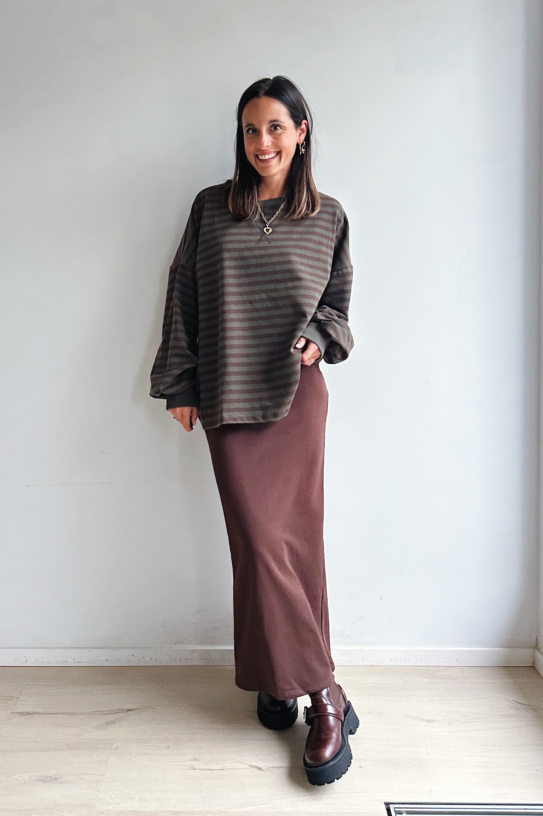 Ozanne sweater khaki bruin