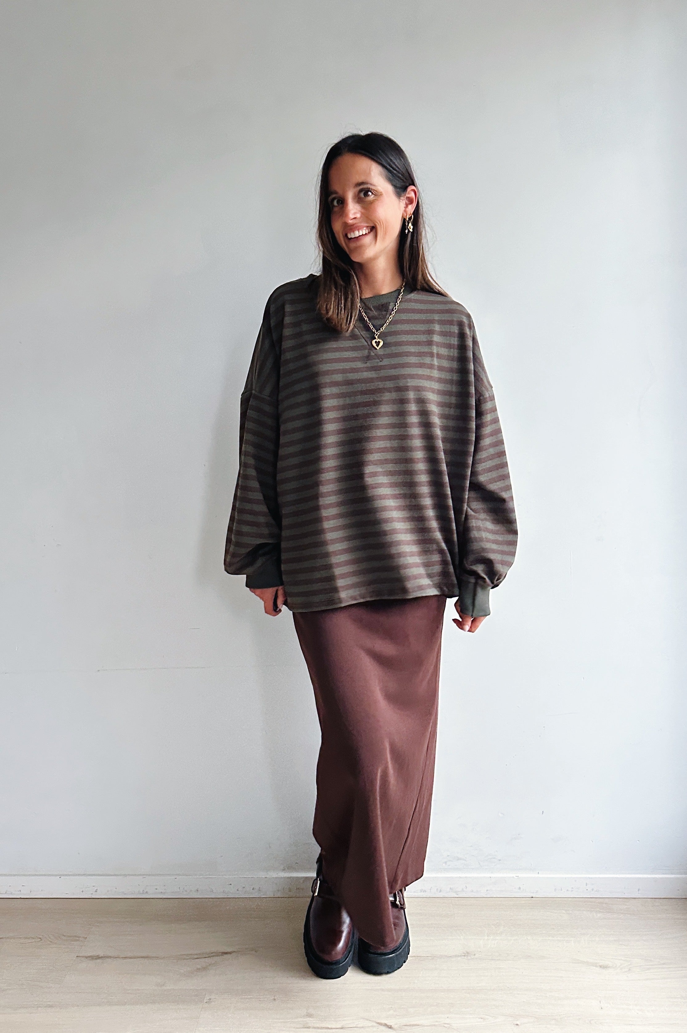 Ozanne sweater khaki bruin