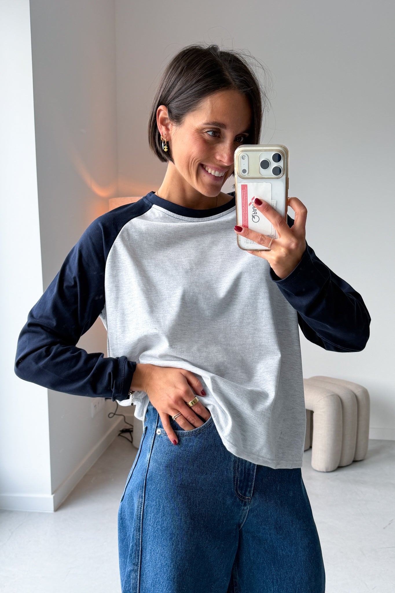Jayjay longsleeve grijs blauw