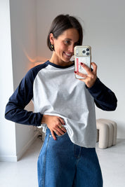 Jayjay longsleeve grijs blauw