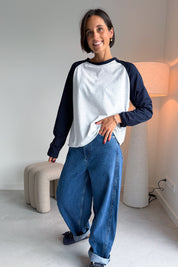 Jayjay longsleeve grijs blauw