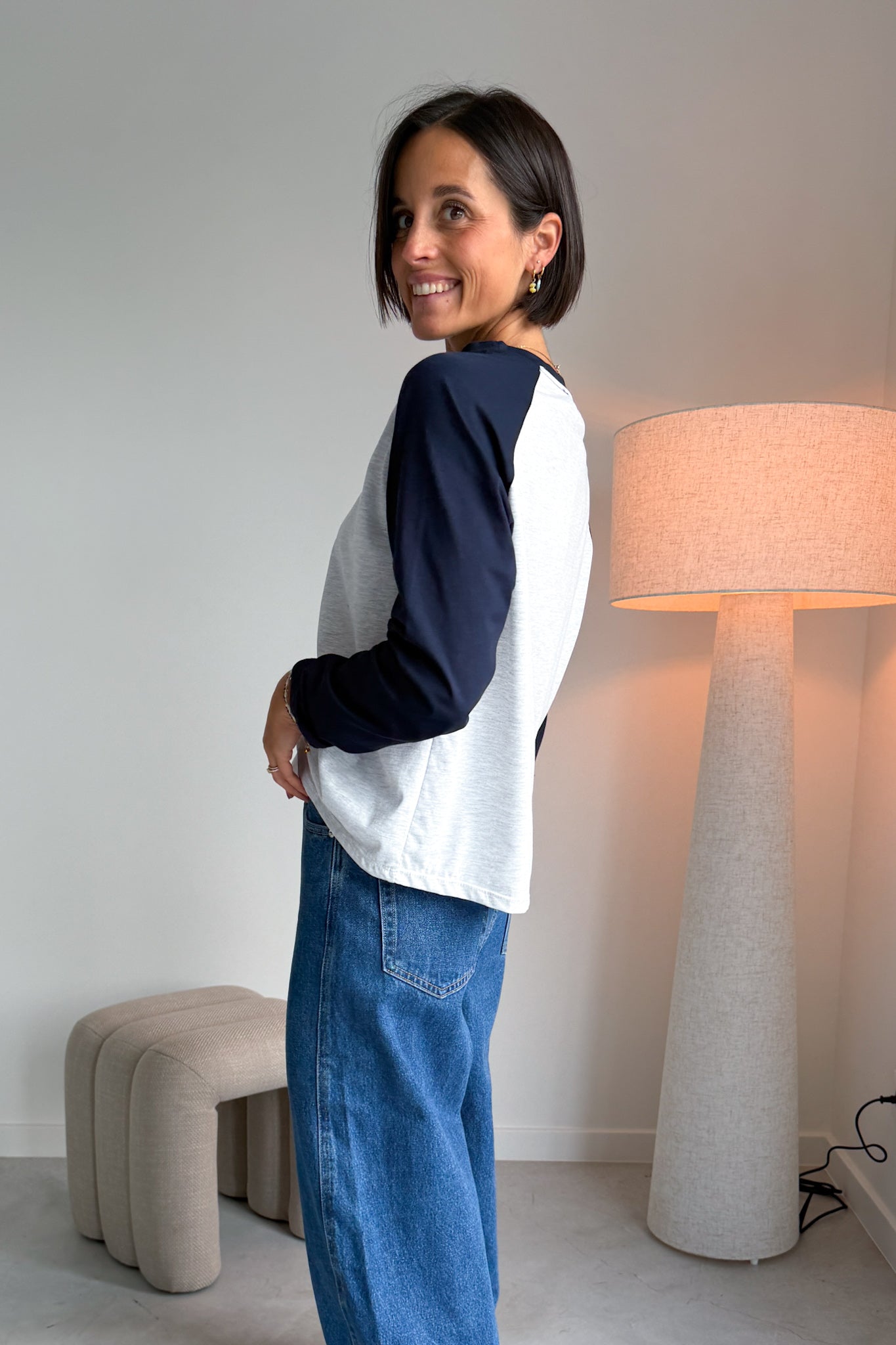 Jayjay longsleeve grijs blauw