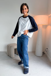Jayjay longsleeve grijs blauw