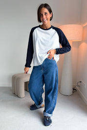 Jayjay longsleeve grijs blauw