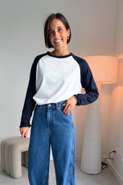 Jayjay longsleeve grijs blauw