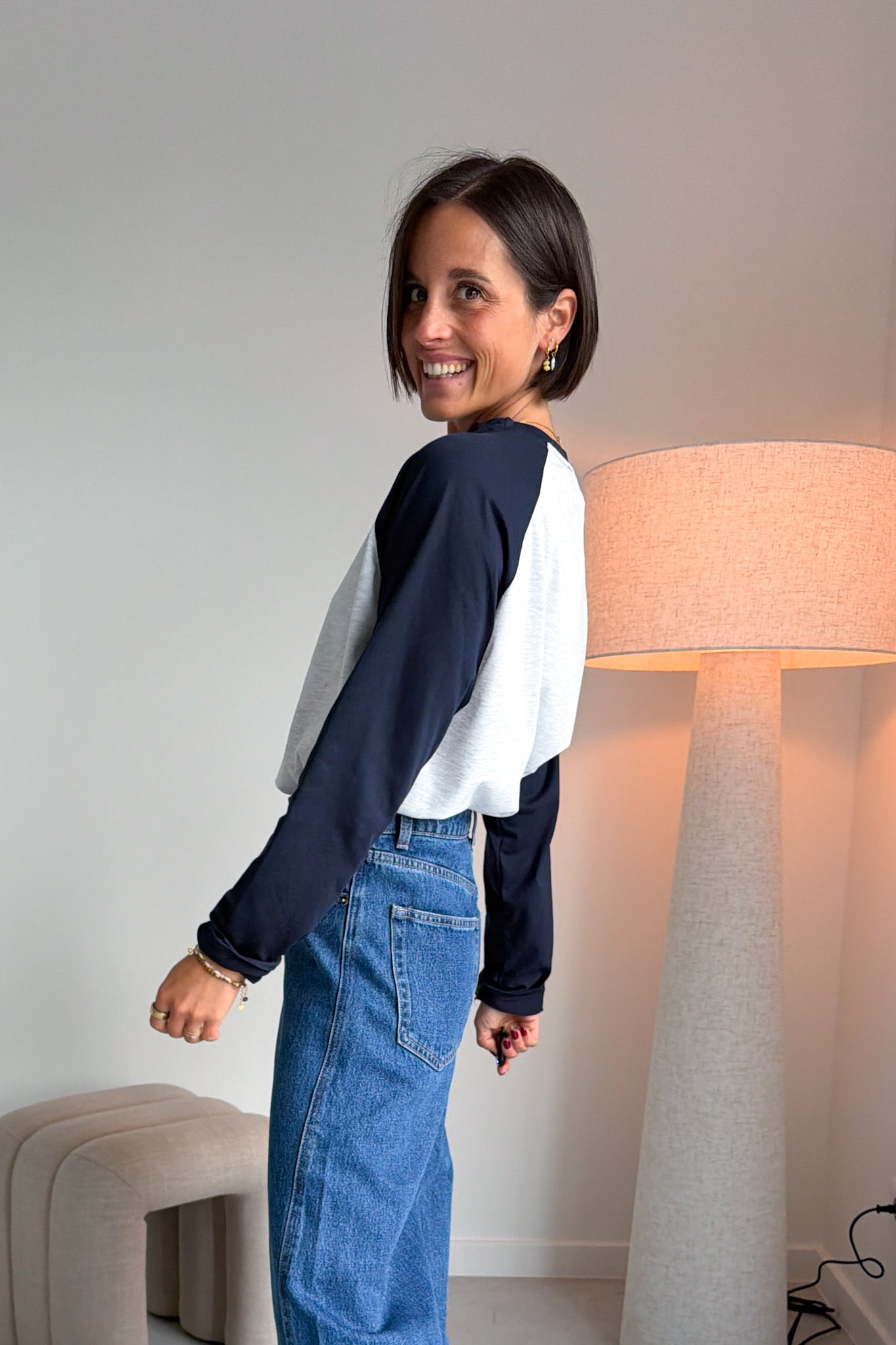 Jayjay longsleeve grijs blauw