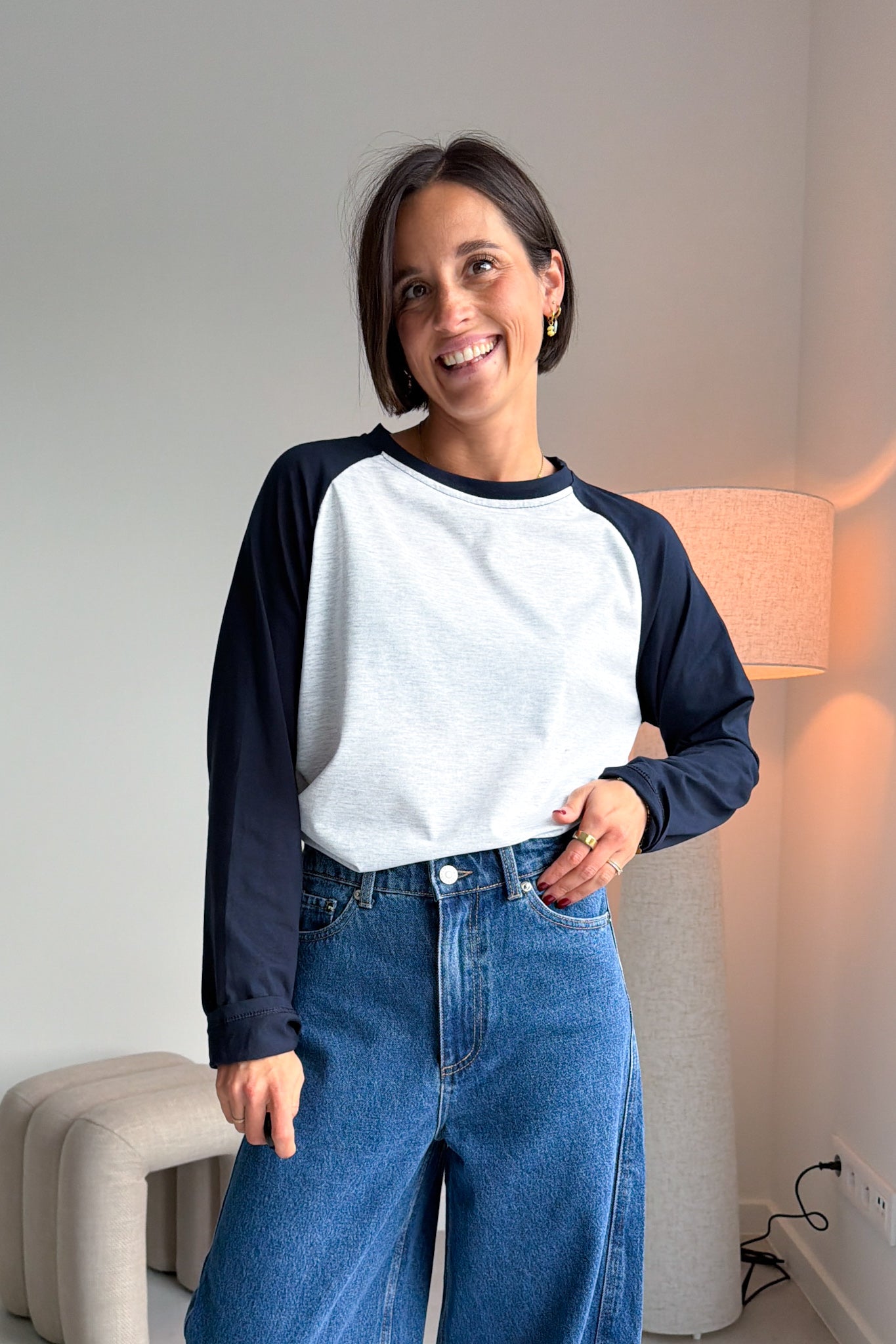 Jayjay longsleeve grijs blauw
