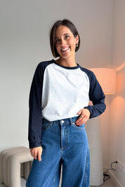 Jayjay longsleeve grijs blauw