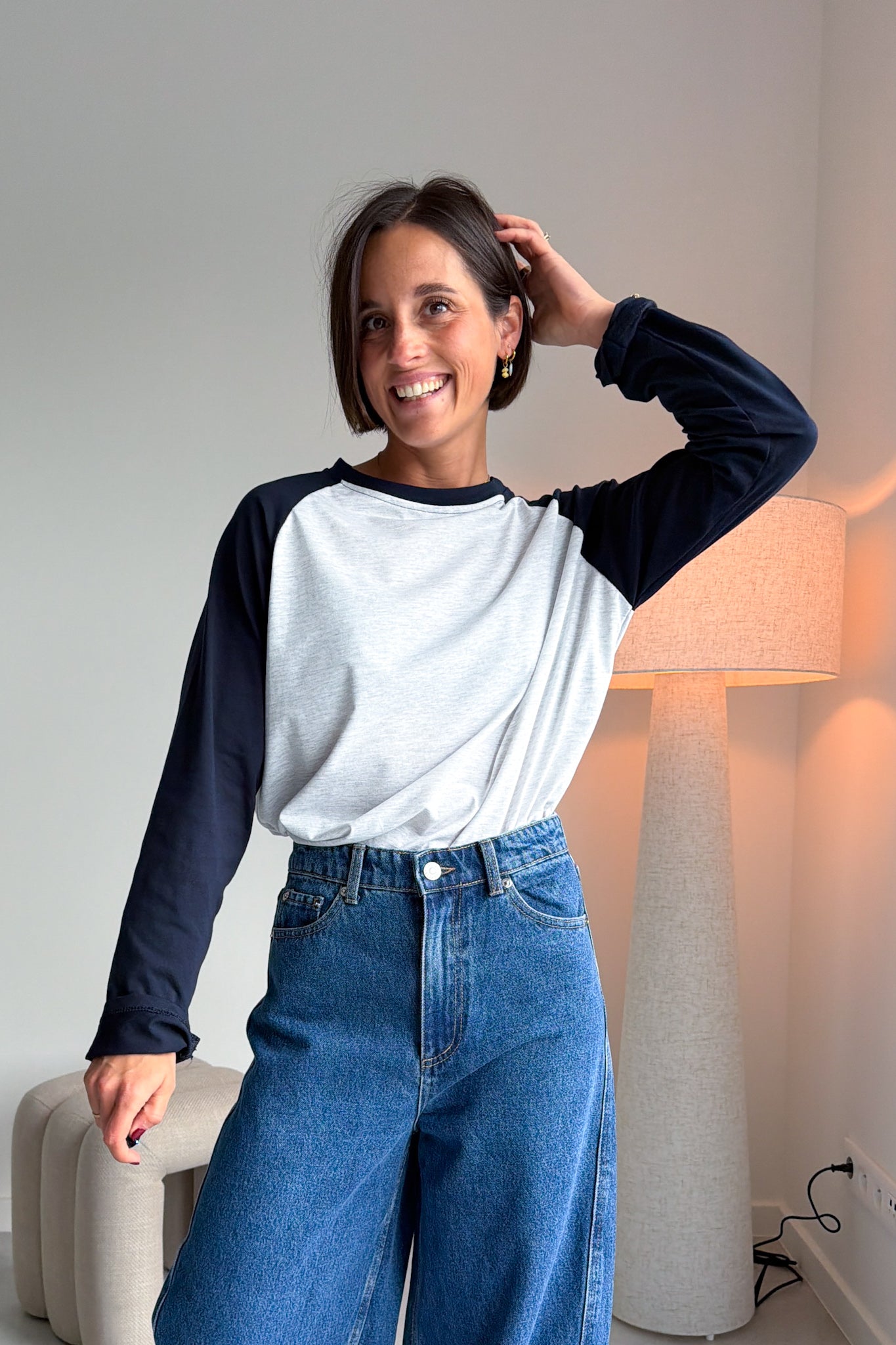 Jayjay longsleeve grijs blauw
