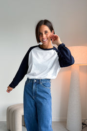 Jayjay longsleeve grijs blauw