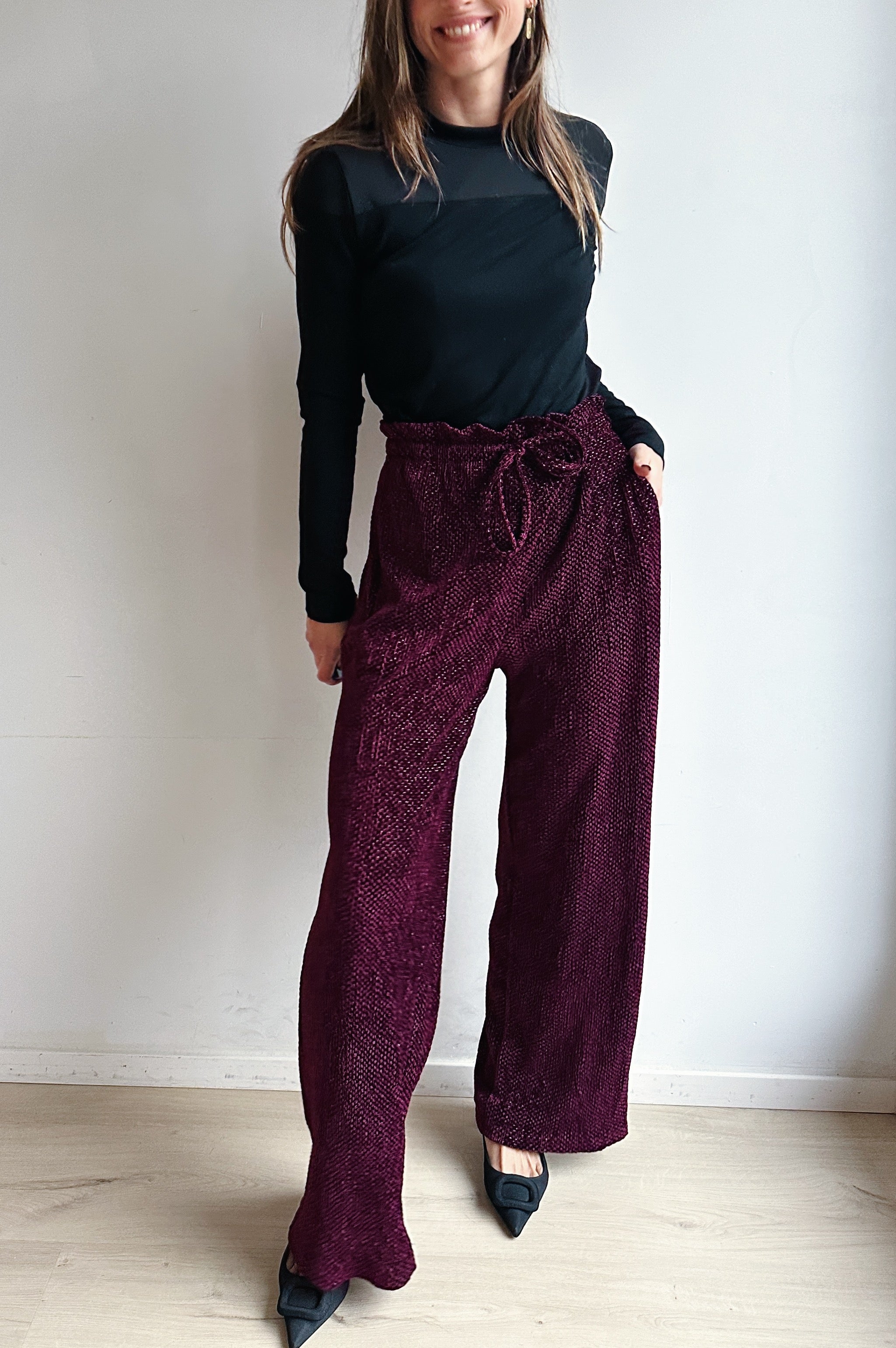 Juta broek bordeaux