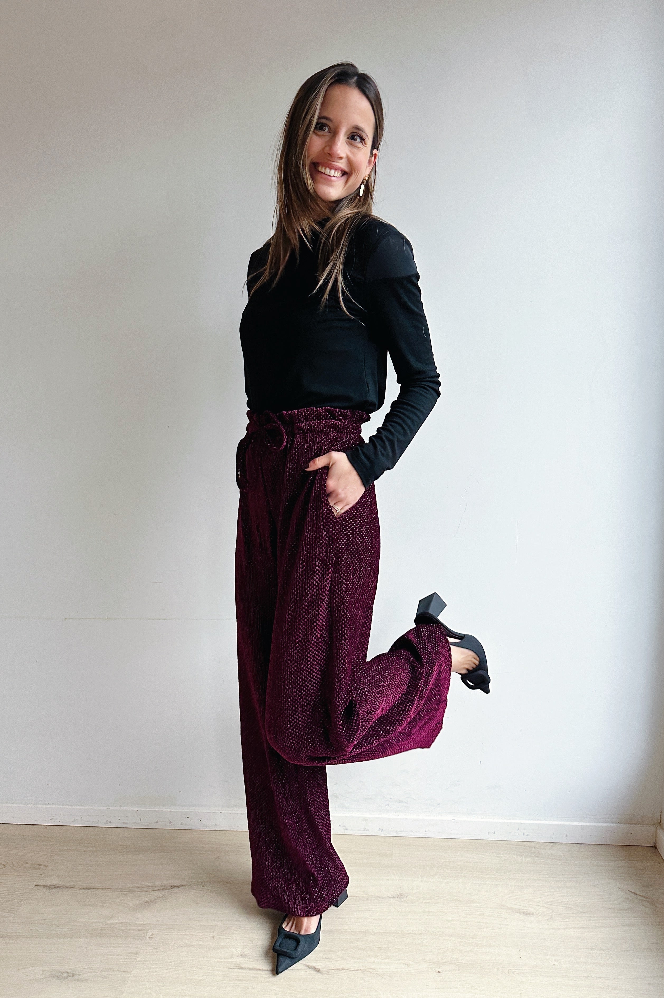 Juta broek bordeaux