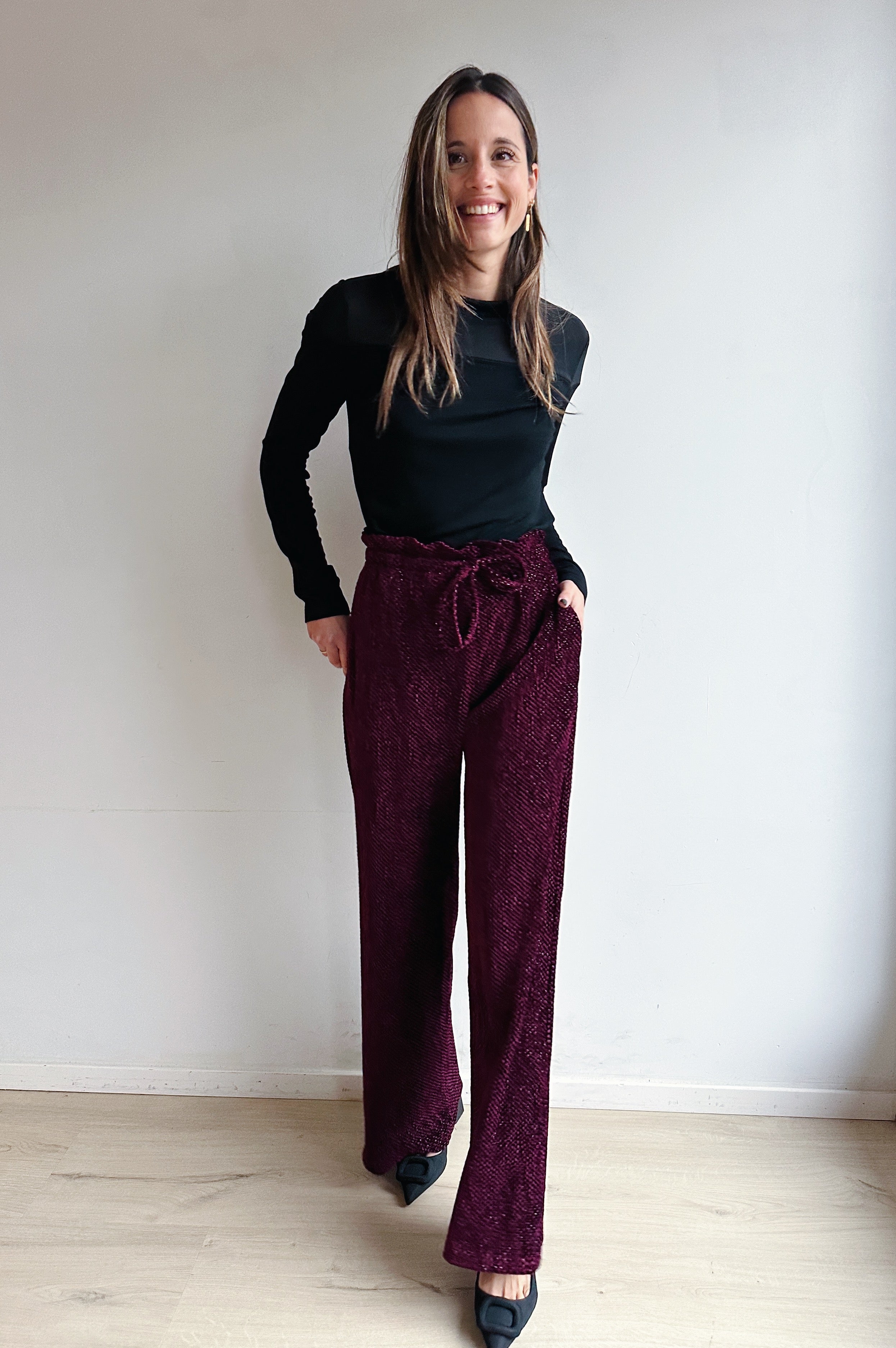 Juta broek bordeaux