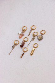 Triple rock hoop gold